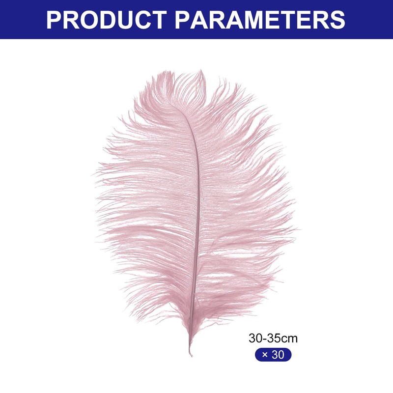 PATIKIL 30 Pcs Natural Ostrich Feathers Bulk 12-14 Inch/ 30-35