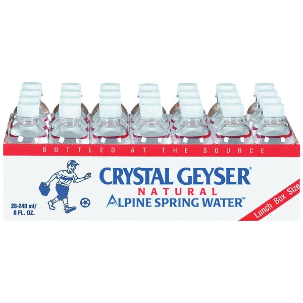 Crystal Geyser Natural Alpine Spring Water, 8oz, 28/ct
