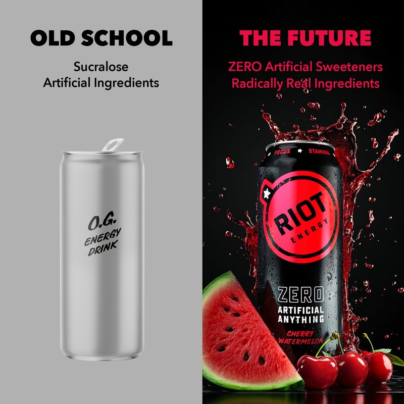 Riot Energy Drnk Chr Wtrmln Enrg Org 16 FO