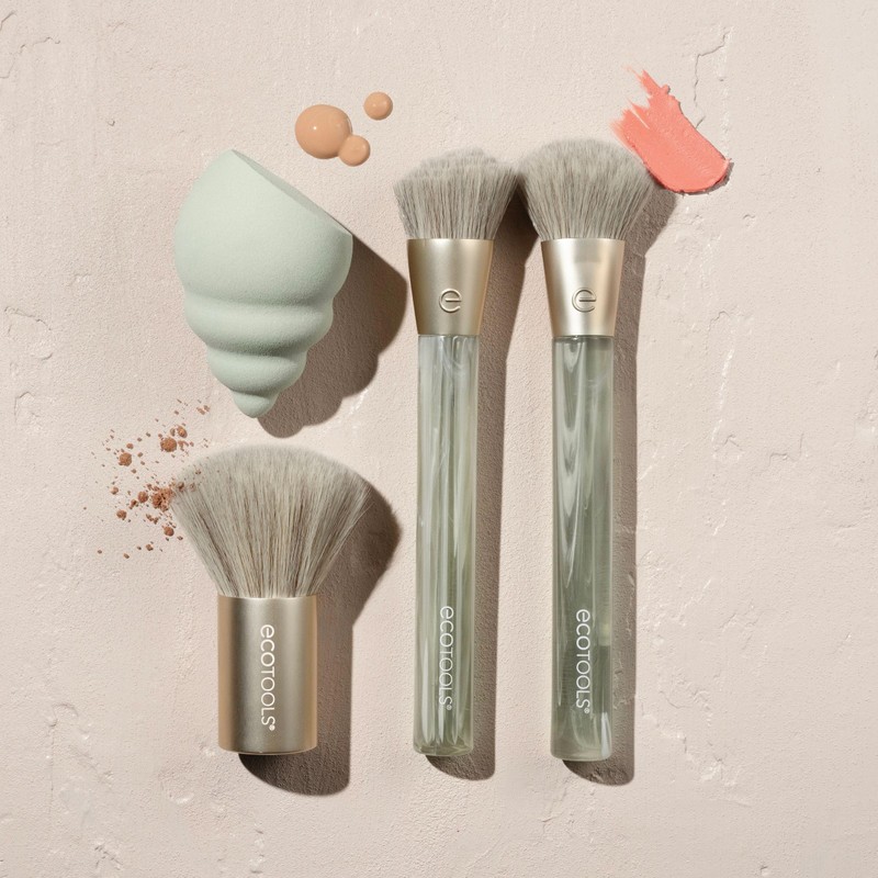 EcoTools Sea Gems Face Makeup Brush & Sponge 4 Piece