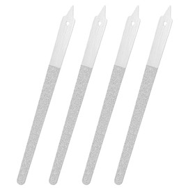 Limas De Uñas De Diamante De Doble Cara De Acero Inoxidable Con Punta Afilada, Limas De Metal Para Uñas Naturales, Manicura Y Pedicura, Herramientas P