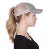 Ponyflo Mesh Back Ponytail and Messy Bun Ponycap with Full