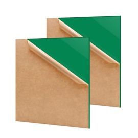 Paquete de 2 hojas de acrílico verde opaco de 12 x 12 pulgadas, tableros de plexiglás acrílico de 3 mm de grosor para corte láser y proyectos de manualidades