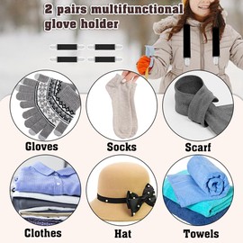 Zkptops 4 Pieces Mitten Clips for Kids Elastic Gloves Clips Winter Tight Mitten Clips for Toddlers, Babies, Kids and Adults