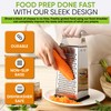 Spring Chef Professional Large Parmesan Cheese Grater, Stainless Steel Metal