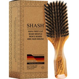 Since 1869 Hand Made in Germany - Robust Craftsman 100% Boar Bristle Hair Brush for Men, Suitable For Thin To Normal Hair, Firm, Naturally Conditions Hair, Improves Texture and Stimulates the Scalp