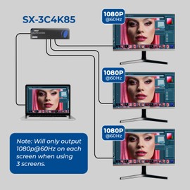 OREI USB-C Triple Monitor Docking Station Splitter – USB-C to 2× HDMI & 1× DisplayPort Adapter, 100W PD, Gigabit Ethernet, 4× USB2.0/3.0, microSD Reader – Windows & Mac Compatible