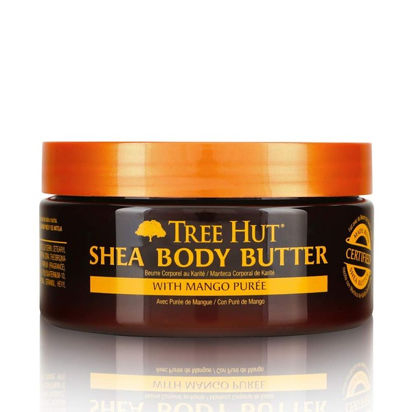 Tree Hut 24 Hour Intense Hydrating Shea Body Butter Tropical Mango, 7oz, Hydrating Moisturizer with Pure Shea Butter for Nourishing Essential Body Care