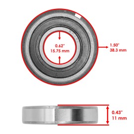 Caltric Wheel Bearing For John Deere Z315E Z320M Z320R Z325E Z330M Z330R Z335E Z335M