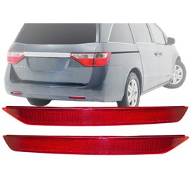 Auto Parts Avenue APA Replacement Rear Bumper Reflector for 2011 2012 2013 2014 2015 2016 2017 Odyssey Driver and Right PAIR Set 33505TK8A01 33555TK8A01 HO1185100 HO1184100 CAPA