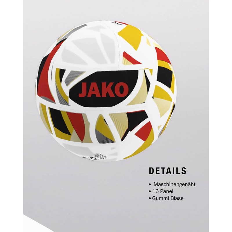 JAKO Iconic Mini Ball White/Black/Red, 1