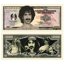 American Art Classics Frank Zappa Million Dollar Bill - Pack of 10 - Best Gift for Fans of Zappa and The Mothers of Invention