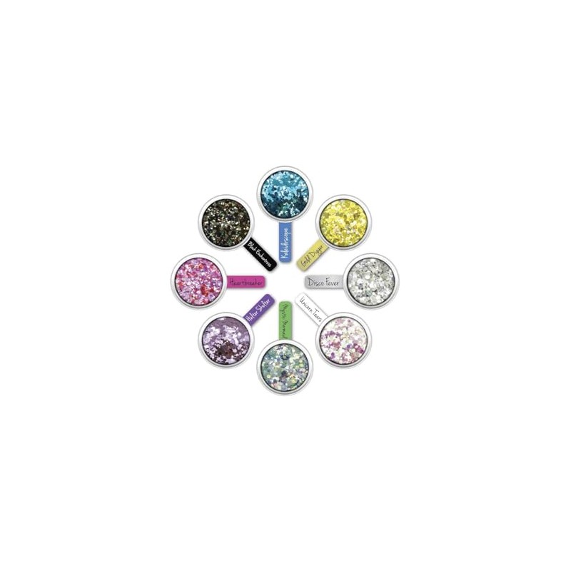 PaintGlow, Chunky Cosmetic Glitter for Hair, Face & Body, Kaleidoscope,