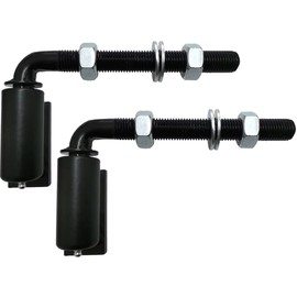 Supreform Universal Heavy Duty 5/8" J-Bolt Gate Hinge Steel Pivot Hinge Welded Hinge for Welding on Larger Iron or Steel Gates, Adjustable 5" Long Bolts Ball Bearing (Sold as Pair)