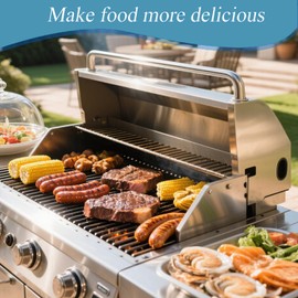 Cmanzhi S9A231 (4-Pack) C2F301 (4-Pack) Replacement for Jenn Air 720-0061, 720-0062, Nexgrill 720-0101, 720-0138 Gas Grill Stainless Steel Heat Plate Shield and Cast Iron Burner