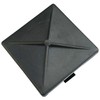 Deltech Manufacturing 3-1/2" Square Light Pole Top Cap- Black Plastic