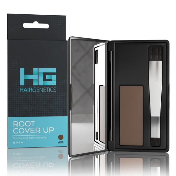 Hair Genetics Root Cover Up Dark Brown, Hide Your Grey