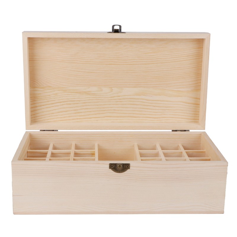 Wooden Essential Oil Storage Box 25 Compartment Storage Box Essential