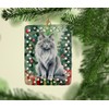 Nebelung Cat By the Christmas Tree Porcelain Ornament