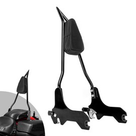 Wsays 24" Tall Passenger Backrest Sharp Angle Sissy Bar Compatible with Harley Softail Street Bob FXBB/S Heritage Classic FLHC/S Deluxe FLDE FLSL FXST 2018-2025, Gloss Black