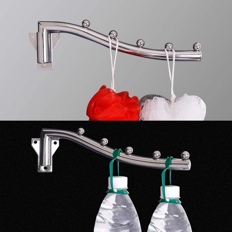 Clothes Hanger Wall Foldable Metal Clothes Fan Wall Mounted Foldable