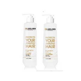 Luxliss Keratin Daily Care Shampoo and Conditioner 16oz Duo Moisturizing