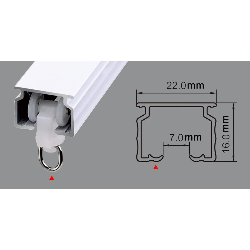 HASAYAKI Curtain Track Rollers, Ripple Fold Curtain Wheeled Carriers, Fold