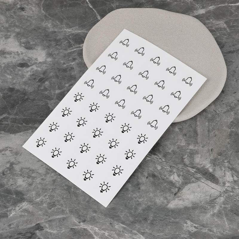 VGOL 40pcs Transparent Switch Sticker Set Bells Stickers Light Symbol
