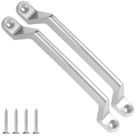 Zelphvt 2 Pcs RV Grab Door Handle 304 Stainless Steel Entry Door Assist Handle Heavy Duty Metal Grab Bars Grab Pull Handles Entry Door Assist Bar for RV, Trailer, Camper, Cargo Trailer, Boat