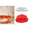 Red Silicone Microwave Splatter Cover with Handle Collapsible Microwave Food