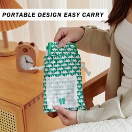 EUXTERPA Women Travel Slippers, Adjustable Ladies Slipper, Lightweight Easy Carry Foldable Travel Slippers with Storage Bag