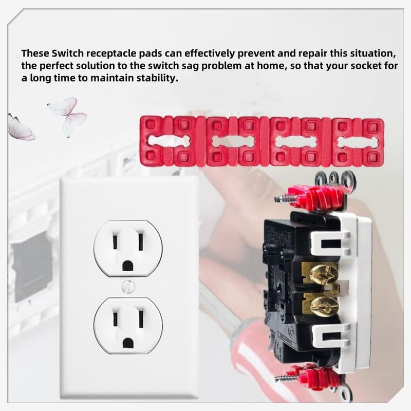 Ljxyloog 100 Pcs Switch and Receptacle Spacer for Loose Outlet