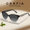 Carfia Black Cateye Polarized Sunglasses for Women UV Protection, Handcrafted