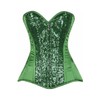 Top Drawer Green Sequin Steel Boned Corset (Large)