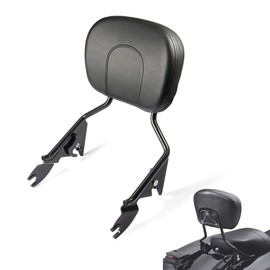 PBYMT Detachable Sissy Bar Passenger Rear Backrest Pad Compatible for Harley Davidson Touring Street Glide Road King Electra Glide 2009-2024 (Black)