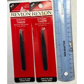 Revlon 2 Revlon Square Tip  Professional Tweezer  MADE IN USA  2530-37  Pl Read