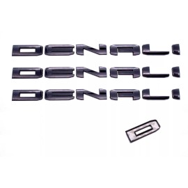 GMC OVERLAY 3PC Gloss Black DENALI Sierra Emblem 2019+ GMC Sierra 1500 2500hd 3500hd