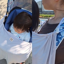 Cooling Baby Cape Summer UV Protection Cooling Throw Cape UV Protection Baby Cape (Blue, 31.5 x 29.5 inches (80 x 75 cm)