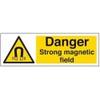 V Safety Danger Strong Magnetic Field Warning Sign - 300mm