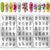 PH PandaHall 3pcs Flower Nail Stamp Plates Small Bouquet Nail