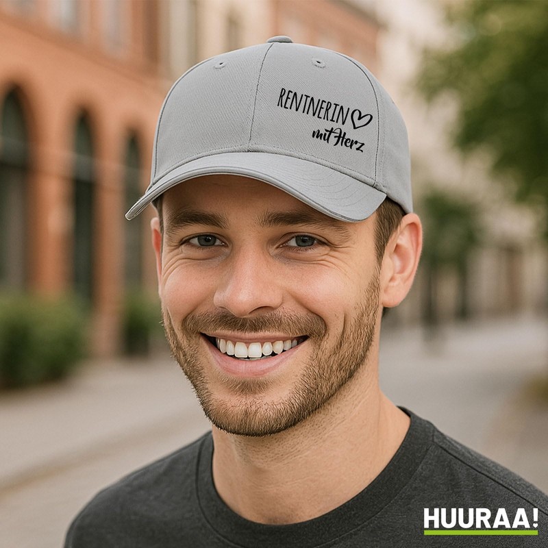 Huuraa Cappy Hat Pensioner with Heart Gift Pensioner Gift Idea,