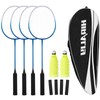 HIRALIY Badminton Rackets Set for Backyards, Lightweight Badminton Set of