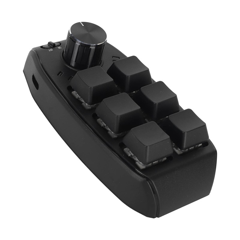 Mini Keypad 6 Keys 1 Knob Red Switch Mechanical Plug