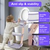 Potty Training Seat with Step Stool, Ladder Height Adjustable Potty