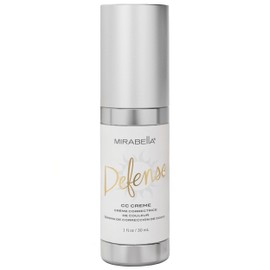 Mirabella Defense CC Creme Full Coverage Foundation with SPF 20, CC Cream Foundation with Sunscreen & Hyaluronic Acid, Oil Control with Salicylic Acid - Medium