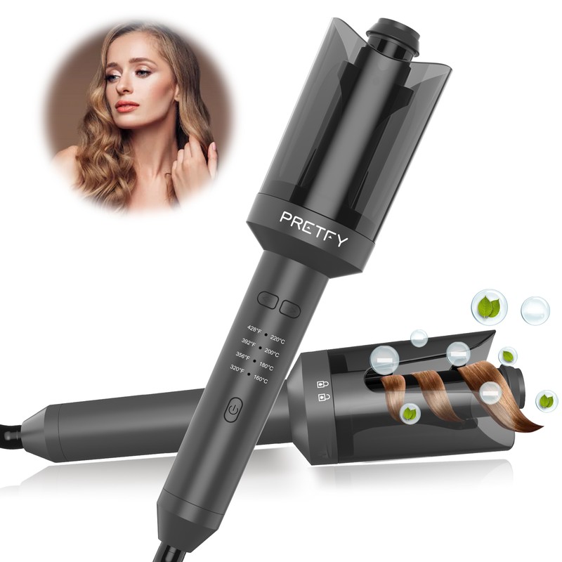 Pretfy Auto Hair Curler Automatic Curling Iron with Rotate Left