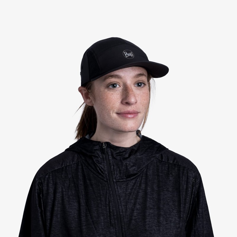 Buff 5 Panel Go Cap Black Unisex Adult