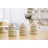 KitchenCraft Classic Collection Striped Ceramic Sugar Container, 800 ml (28