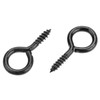 Powlankou 160 Pieces 1 inch Screw Eyes, Black Zinc Plated