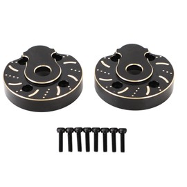 2pcs Portal Cover Plates Brass Portal Covers Weights for Capra for SCX10 III 1/10 RC Crawler Car Front Rear Axle Covers Black